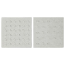 Decoración de Pared Home ESPRIT Blanco Madera MDF Moderno 80 x 6,5 x 80 cm