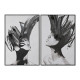 Cuadro Home ESPRIT Blanco Negro Moderno 83 x 4 x 123 cm (2 Unidades)
