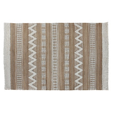 Alfombra Home ESPRIT Blanco Marrón Boho 160 x 230 x 1 cm