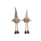 Adorno Navideño Home ESPRIT Marrón Beige Gnomo 30 x 18 x 65 cm (2 Unidades)