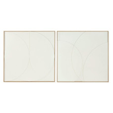 Painting Home ESPRIT White Modern Scandinavian 100 x 4 x 100 cm (2 Units)