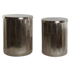 Juego de 2 mesas Home ESPRIT Dorado Metal 42 x 42 x 52 cm