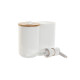 Bath Set Home ESPRIT White Natural Bamboo polystyrene 7 x 7 x 16 cm
