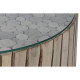 Mesa de Centro Home ESPRIT Natural Cristal Madera de eucalipto 90 x 90 x 30 cm