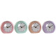 Reloj de Mesa Home ESPRIT Rosa Coral Lila 10 x 4,7 x 9 cm