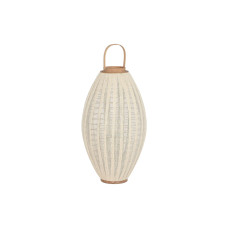 Portavelas Home ESPRIT Blanco Natural Madera Cristal 40 x 40 x 70 cm