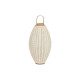Portavelas Home ESPRIT Blanco Natural Madera Cristal 40 x 40 x 70 cm