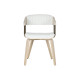 Silla de Comedor Home ESPRIT Blanco Poliéster Madera 51 x 55 x 76,5 cm