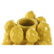 Vase Home ESPRIT Yellow Ceramic Stoneware Tropical 26 x 26 x 33 cm
