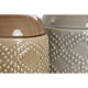 Jarrón Home ESPRIT Marrón Gris Cerámica Oriental Rombos 19 x 19 x 27 cm (2 Unidades)