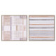 Cuadro Home ESPRIT Marrón Beige Poliestireno Lienzo Urbano 52,5 x 2,8 x 52,5 cm (2 Unidades)
