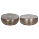Mesa de Centro Home ESPRIT Dorado Aluminio 120 x 120 x 45 cm