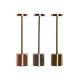 Desk lamp Home ESPRIT Copper Golden Silver 8 x 8 x 34 cm (3 Units)
