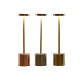 Desk lamp Home ESPRIT Copper Golden Silver 8 x 8 x 34 cm (3 Units)