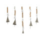 Hanging decoration Home ESPRIT Blue White Grey Pink Iron Tree Buddha Oriental 33 x 1 x 77 cm (4 Units)