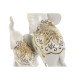 Figura Decorativa Home ESPRIT Blanco Dorado Elefante Romántico 11 x 8 x 19 cm