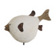 Decorative Figure Home ESPRIT White Natural Fish 24 x 10 x 33 cm