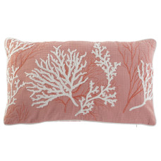 Cojín Home ESPRIT Blanco Coral Mediterráneo 60 x 10 x 35 cm