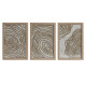 Juego de 3 cuadros Home ESPRIT Moderno 20 x 2 x 30 cm (3 Piezas)