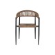 Chair Home ESPRIT Brown Black Aluminium Rattan 56 x 60 x 78 cm