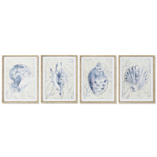 Painting Home ESPRIT Mediterranean Snail 45 x 2,5 x 60 cm (4 Units)