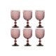 Set of cups Home ESPRIT Pink Crystal 325 ml (6 Units)