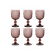 Set de Copas Home ESPRIT Rosa Cristal 240 ml (6 Unidades)