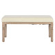 Bench Home ESPRIT White Natural Polyester Rubber wood 100 x 38 x 43 cm