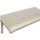 Bench Home ESPRIT White Natural Polyester Rubber wood 100 x 38 x 43 cm