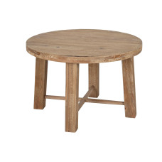 Mesita Auxiliar Home ESPRIT Marrón Abeto Madera MDF 80 x 80 x 53,5 cm
