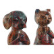 Decorative Figure Home ESPRIT Multicolour animals 17 x 14 x 22,5 cm (2 Units)