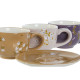 Piece Coffee Cup Set DKD Home Decor Yellow Pink Mustard Lilac Metal Dolomite 180 ml