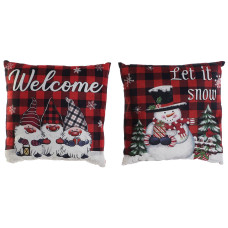 Cojín DKD Home Decor Navidad Multicolor Poliéster 40 x 10 x 40 cm (2 Unidades)