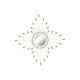 Wall mirror Home ESPRIT White Golden 80 x 2,5 x 80 cm