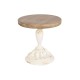 Side table Home ESPRIT White Natural Fir 55 x 55 x 57 cm