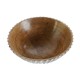 Salad Bowl DKD Home Decor White Natural Mango wood 30 x 30 x 12 cm