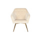 Armchair DKD Home Decor Cream Golden Metal 74 x 74 x 90 cm