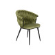 Chair DKD Home Decor Black Green Velvet Metal 66 x 60 x 84 cm