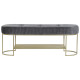 Banqueta DKD Home Decor Gris Dorado Metal 120 x 40 x 45 cm