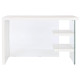 Escritorio DKD Home Decor Blanco Transparente Cristal Madera MDF 120 x 50 x 76 cm