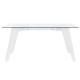Dining Table DKD Home Decor White Transparent Crystal MDF Wood 160 x 90 x 75 cm