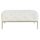 Banqueta DKD Home Decor Blanco Dorado Metal 100 x 100 x 45 cm