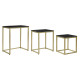 Juego de 3 mesas DKD Home Decor Negro Dorado 50 x 35 x 60 cm