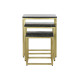 Juego de 3 mesas DKD Home Decor Negro Dorado 50 x 35 x 60 cm