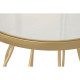 Side table DKD Home Decor White Golden Metal Board 49 x 49 x 60,5 cm