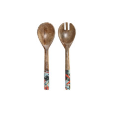 Juego de Utensilios de Cocina DKD Home Decor 6 x 2 x 32 cm 7 x 2 x 28 cm Madera de mango