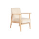 Sillón DKD Home Decor Beige Natural Pino 63 x 68 x 81 cm