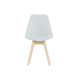 Silla DKD Home Decor 48 x 56 x 83 cm Espuma Beige Azul Haya