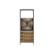 Bottle rack DKD Home Decor Black Natural Metal Fir 60 x 30 x 160 cm
