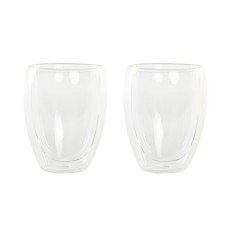 Set de Vasos DKD Home Decor Transparente Cristal Vidrio de Borosilicato 380 ml 2 Piezas